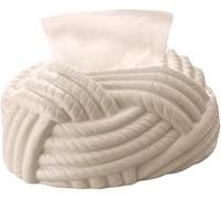 Tissue Box， Ceramic Tissue Box Holder Multicolor 20x16x10cm(White)