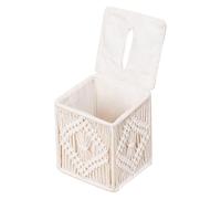 Tissue Box Cover - Decorative Boho Towel Organizer, Stylish Toilet Paper Holder with Lid, Dorm, Bathroom, Bedroom, Kitchen, Living Room, Office, Table, Shower