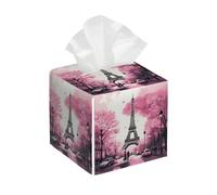 Tissue Box Cover, Eiffel Tower In Paris Stylish Tissue Paper Dispenser Novelty Tissues Organizer For House Home Bedroom