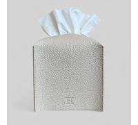 Tissue Box Cover Holder by Hirano’s Bazaar - Vegan Leather, Square (Bone)