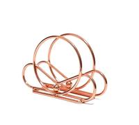 Tissue Box Cover Iron Vertical Paper Towel Clip Metal Napkin Clip Coffee Shop Hotel Board Paper Clip Dining Table Storage Rack Paper Towel Holder Tissue Box Holder(Rose Gold)