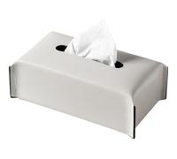 Tissue Box Cover Leather-Look - Modern Tissue Holder with Easy Flip-Top Lid Durable Stitching & Soft Lining Stylish Decorative Storage Organizer Dust-Proof & Refillable Accessory