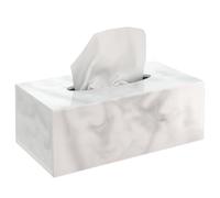 Tissue Box Cover, PITBVO Acrylic Tissue Box Holder Marble Rectangle Handmade Facial Tissue Holder Napkin Dispenser for Bathroom Kitchen Bedroom Home Office (Marble, 9.85 * 5.1 * 4.5inch)