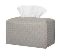 Tissue Box Cover PU Leather Tissue Holder Square Facial Tissue Case Facial Paper Organizer Dispenser for Bathroom, Vanity Countertop, Tabletop, Car, Rectangle, Evergreen