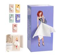 Tissue Box Cover Rectangle, Skirt Tissue Box, Funny Square Tissue Box Cover, Cute Tissue Holder, Wall Mounted Tissuae Box, for Bathroom, Bedroom, Office, Living Room (Purple)