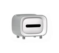 Tissue Box Cover- Solid Colour Tissue Box Square Clashing Colours for Kitchen Bedroom Drawing Boxes Facial Tissue Case(White)