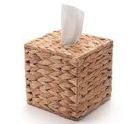 Tissue Box Cover Square, Rattan Tissue Box Holder -Boho Decorative Woven Facial Tissue Holder on Table and Bathroom by YANGQIHOME, 15cm L x 15cm W x 15cm H