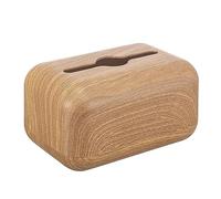 Tissue Box Cover Square, Rustic Farmhouse Wooden Tissue Holder, Wood Grain Tissue Box Cover Cube for Bathroom, Bedroom, Dinner Table, Office,Kitchen (Original Wood Color)