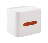 Tissue Box Cover- Tissue Box with Top Shelf Platform for Home Countertop Tissue Holders Facial Tissue Case(White)