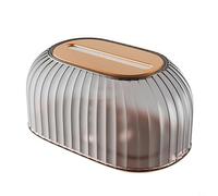 Tissue Box Cover with Nordic Striped Pattern, Fits Most Standard Rectangular Tissue Boxes, Smooth for Easy Maintenance, Suitable for Various Settings (black)