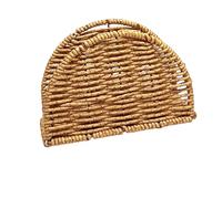 Tissue Box Cover with Wicker for Country Cottages, C | Creative Decorative Kitchen Accessory with Natural Rattans Look, Sturdy Base for Home Decoration and Dining Room
