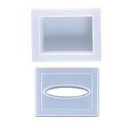 Tissue Box Crystal Epoxy Resin Mold Jewelry Storage Napkin Holder Silicone Trinket Case Home Decoration Casting Tools Epoxy Resin Moulds Square