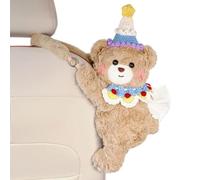 Tissue Box for Car Soft Decorative Plush Bear Napkin Holder