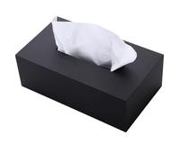Tissue Box Holder Acrylic Tissue Box Cover Rectangle Napkin Facial Dispenser For Bathroom Kitchen Bedroom Living Room(Black)