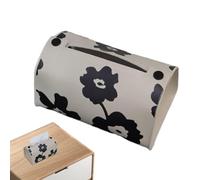 Tissue Box Holder, Dustproof PU Leather Tissue Holder Dispenser, Decorative Space Saving Multifunctional Tissue Box Napkin Holder for Table, Desk, Shelf, Mantel