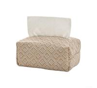 Tissue Box Holder for Home For Living Room Table Constructed from Cotton and Linen Blend for Sustainable Decor (C)
