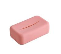 Tissue Box Holder Light Luxury Tissue Box Soft Cover Silicone Reusable Wet Wipe Holder Bathroom Kitchen Paper(Pink)