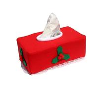 Tissue box holder Luxury Golden Tissue Boxes Storage Napkin Holder Kitchen Box Paper Case Organizer Ornament Craft Desktop for Home Office(Christmas Box)