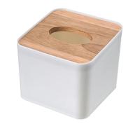 Tissue Box Holder Square Paper Holder Thick Anti Deform Moisture Proof Hotel Restaurant Canteen Bank Napkin Box Tissue Box Holder Rectangle(White)