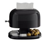 Tissue Box Holder - Tissue Holder with Tray | Tissue Holder Box | Decorative Spring Support Napkin Holder | Double Layer with Hook | Tissue Box with Tray | Tissue Dispenser for the Kitchen