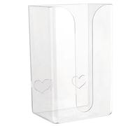 Tissue Box Holder Wall Mounted Plastic Clear Tissue Box Holder 6x4x3" Rectangle No Punching Dispenser Easy Refillable for Kitchen Bedroom Bathroom