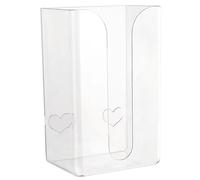 Tissue Box Holder Wall Mounted Plastic Clear Tissue Box Holder, 6x4x3" Rectangle No Punching Dispenser, Easy Refillable Dryer Sheet for Kitchen Bedroom Bathroom Acrylic