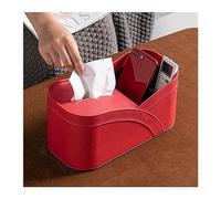 Tissue Box Holders Multifunctional Tissue Box, Creative Remote Control Storage Box For Home Living Room Dining Table, Napkin Storage Box, Paper Drawer Tissue Holder (Color : Red)