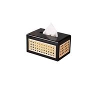 Tissue Box， Solid Wood Retro Handmade, Home Living Room Coffee Table Restaurant Napkin Box Storage Tissue(Black)