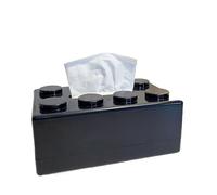 Tissue Box Tissue Box Building Blocks Organizer No Drill Bathroom Storage Wall Mounted Toilet Paper Hand Towels(Black)