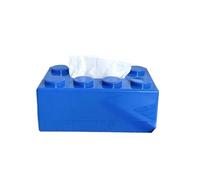 Tissue Box Tissue Box Building Blocks Organizer No Drill Bathroom Storage Wall Mounted Toilet Paper Hand Towels for Living Room(Blue)