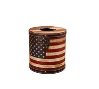 Tissue Box Tissue Box Drawstring Cylindrical European Creative Retro Napkins Paper Holder Covers(B)