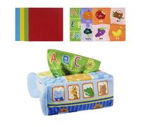 Tissue Box Toy, Baby Tissue Toy, Sensory Engagement Motor Skill Growth Developmental Design Portable Learning Safe Materials, Toys for 3-5 Years Old Toddler Stocking Stuffers