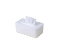 Tissue Boxes Plastic Napkin Holder Home Bedroom Bedside Pumping Paper Storage Kitchen & Organization for Living Room and Bedroom(Whit)