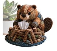 Tissue Cover Box DIY Kit - Handmade Quilting Animal Design | Quilted Napkin Holder | for Beginner Kitchens Dressers Vanity Nightstands Bathrooms,
