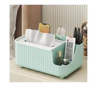 Tissue cover Luxurious Multifunctional Desktop Remote Control Storage Holder Car Hotel Napkin Tissue box(Light Green)