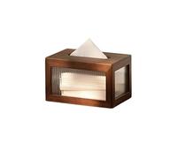 Tissue Cover Solid Wood Tissue Box Home Living Room Dining Table Napkin Box, Retro Walnut Paper Box Tissue Box Cover