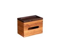 Tissue Cover Solid Wood Tissue Box Paper Box Desktop Storage Box, Chinese Style Dining Table Bedroom Napkin Box Large Tissue Box Cover(A)