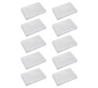 Tissue Culture Plate 96 Well Clear Polystyrene Cell Growth Culture Plate with Plastic Lid for Laboratory Biological Research 10pcs (Flat Bottom)