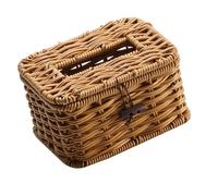 Tissue Dispenser Decorative Rattan Napkin Holder Easy Install Paper Towel Container for Living Room Bedroom Decoration Living Room Tissue Box