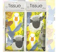 Tissue Farm Animals | 2 Packs, Each with 4 Sheets Premium Quality Printed Tissue | in Biodegradable Packaging and Acid Free | Designed in The UK | 8 Sheets in Total 50x70cm