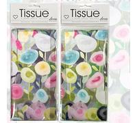 Tissue Floral Blooming Blush | 2 Packs, Each with 4 Sheets Premium Quality Printed Tissue | in Biodegradable Packaging and Acid Free | Designed in The UK | 8 Sheets in Total 50x70cm