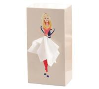 Tissue Holder Cartoon Lady Skirt Tissue Box 10x5x4 Inch Plastic Cute Box Cover Reusable Hanging Cover for Facial Tissues, Napkins, Home Office Countertop, Style 2