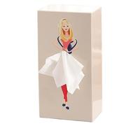 Tissue Holder Cartoon Lady Skirt Tissue Box Cover 10x5x4 inch Plastic Cute Reusable Hanging for Facial Tissues Napkins Home office Countertop Style 2 - Skirt Box Holder