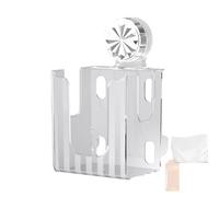 Tissue Holder for Bathroom,Kitchen Wipes Storage Box | Anti-slip Suction Cup Refillable Paper Towel Dispenser for Restroom Baby Changing Station Kitchen Home Dorm Makeup Desk Workplace
