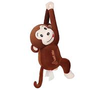 Tissue holder for car, plush tissue box, monkey tissue holder, suitable for living room, bedroom, in the car (coffee)