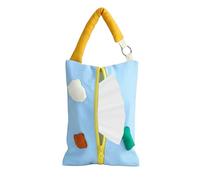 Tissue Holder for Travel - Elegant Universal Fabric Box with Elegant Handle, Portable Face Tissues, Organiser and Dispenser Bathroom Living Room Multipurpose Outdoor Indoor Utility