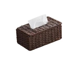Tissue Holder From Natural Fibers Multifunctional Storage Solution for Countertops Cabinets Drawers Handwoven Paper Rope Tissue Holder