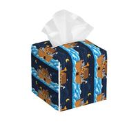 Tissue Holder Scene With Noah'S Ark Napkin Box Cube Space Napkin Dispenser, For Living Room, Office, Home, 13.2x13.2cm