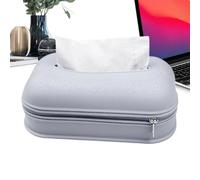 Tissue Holder - Silicone Waterproof Zipper Pouch | Wall-Mounted Decorative Tissue Box for Napkins and Paper Towels | Ideal for Bathroom, Bedroom, Kitchen, Office, Car, and Travel Use