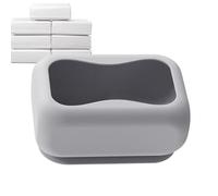 Tissue Holder | Storage Case with Suction Cup for Tissue Box Covers, Silicone Wall Storage Organizer for Home Decor Bathroom Kitchen Office Living Room Bedside Table